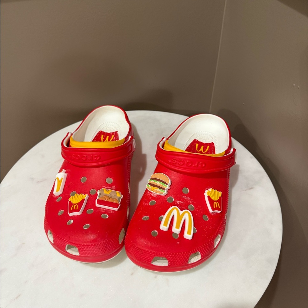 Red McDonald's Themed Crocs
